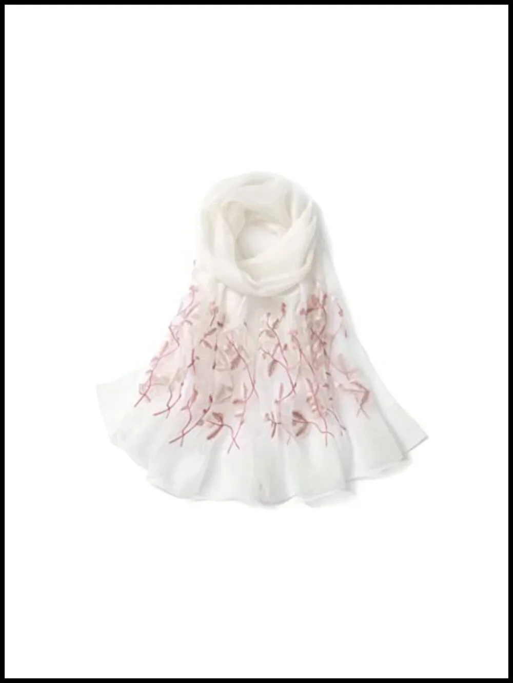 Wool Silk Pashmina Shawl Wrap Long Scarf